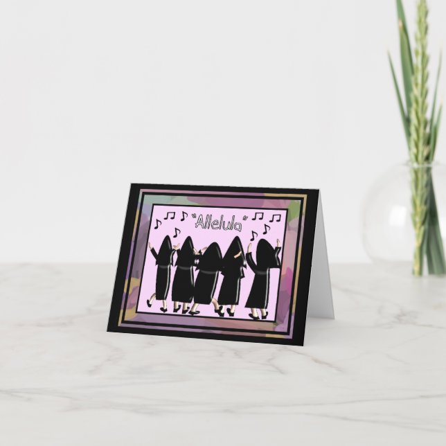 Nuns Singing Alleluia Note Card Kort (Framsida)