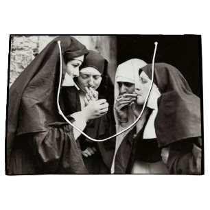 Nuns Smoking Vintage Photo