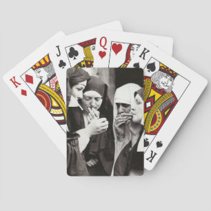 Nuns Smoking Vintage Photograph Casinokort