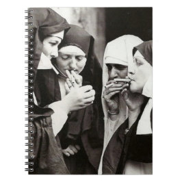 Nuns Smoking Vintage Photography Anteckningsbok