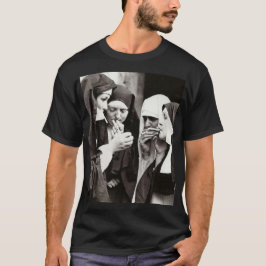 Nuns Smoking Vintage Photography T Shirt