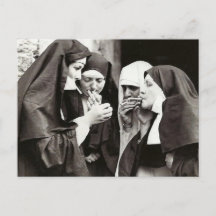 Nuns Smoking Vintage Photography