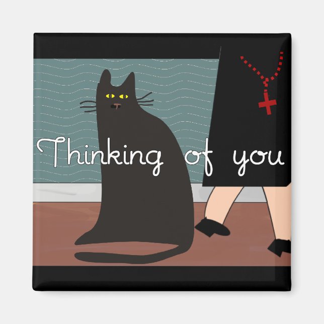 Nuns "Thinking of You"-kort och presentkort Magnet (Framsidan)