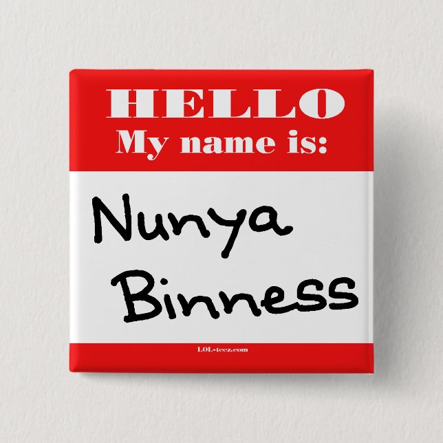 Nunya Binness Knapp (Framsida)