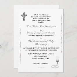 Nuptial Grace Catholic Wedding Invitation Inbjudningar