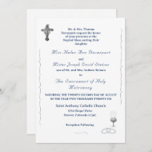 Nuptial Grace Catholic Wedding Invitation