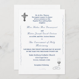 Nuptial Grace Catholic Wedding Invitation Inbjudningar