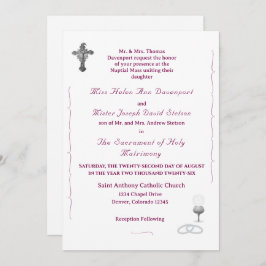 Nuptial Grace Catholic Wedding Invitation Inbjudningar