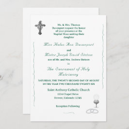 Nuptial Grace Catholic Wedding Invitation Inbjudningar
