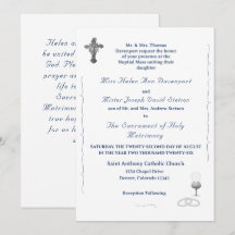 Nuptial Grace Katolsk Bröllopsinbjudan