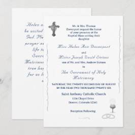 Nuptial Grace Katolsk Bröllopsinbjudan Inbjudningar