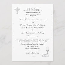 Nuptial Grace Katolsk Bröllopsinbjudan