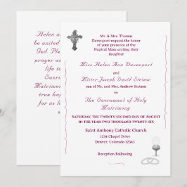 Nuptial Grace Katolsk Bröllopsinbjudan Inbjudningar