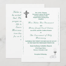 Nuptial Grace Katolsk Bröllopsinbjudan