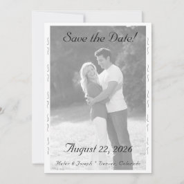 Nuptial Grace Wedding Flat Save The Date Card Spara Datumet
