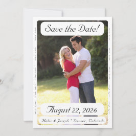Nuptial Grace Wedding Flat Save The Date Card Spara Datumet