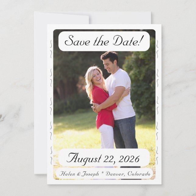 Nuptial Grace Wedding Flat Save The Date Card Spara Datumet (Framsida)