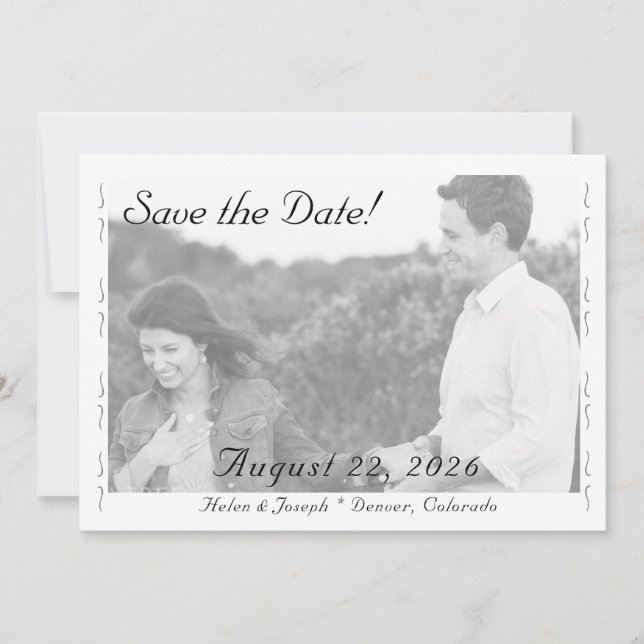 Nuptial Grace Wedding Flat Save The Date Card Spara Datumet (Framsida)
