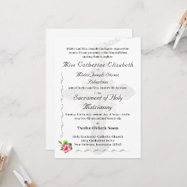 Nuptial Ro katolik Bröllop Inbjudningar