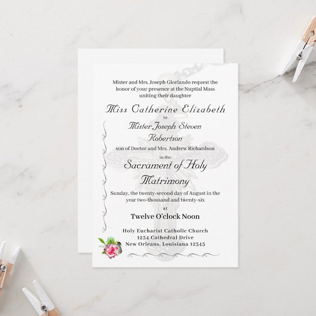 Nuptial Ro katolik Bröllop Inbjudningar (Skapare uppladdad)
