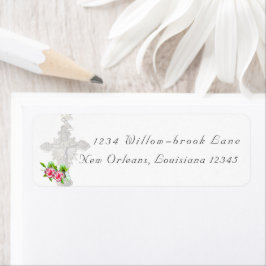 Nuptial Ro katolik Bröllop Return-adressetikett Returadress Etikett