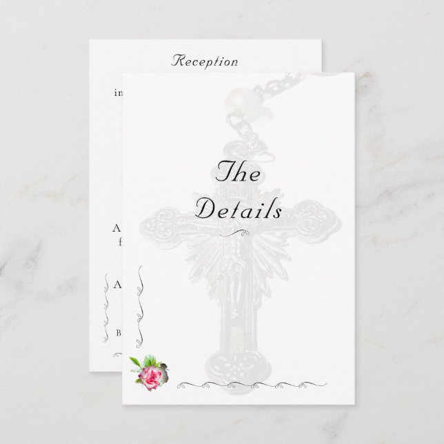 Nuptial Ro katolik Bröllop Tilläggskort (Fram/baksida)