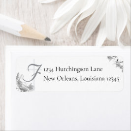 Nuptial Unity Bröllop Monogrammed Returadress Etikett