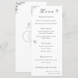 Nuptial Unity Catholik Bröllop Flat Menu Meny