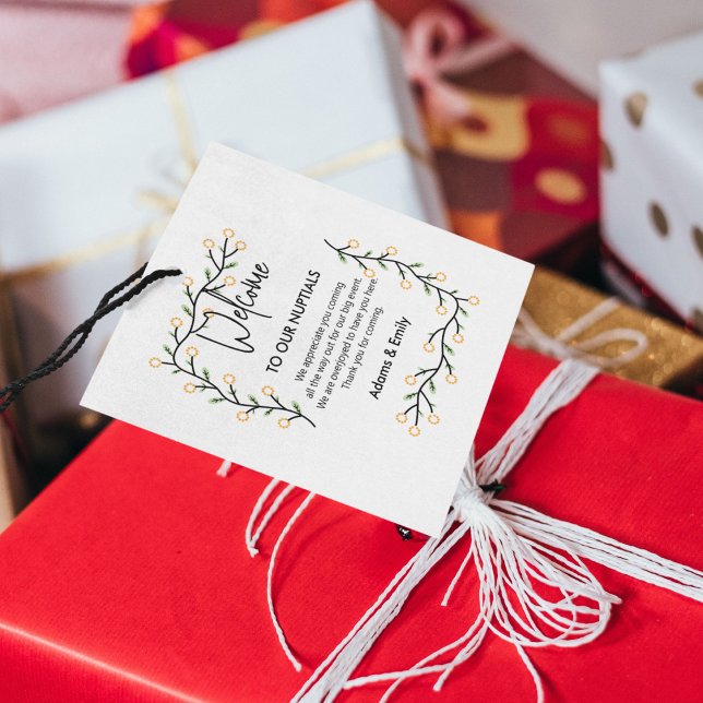 Nuptials tack gåvor etiketter (Skapare uppladdad)