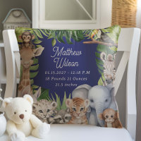 Nur Blue Baby Birth Stats Jungle Söta Animals Nur