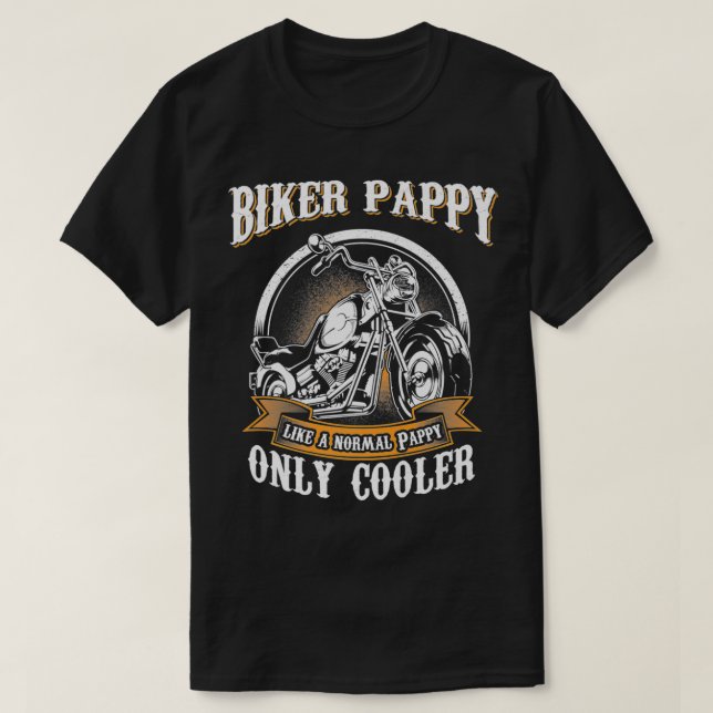 Nur Coola Pappy Rides Motorcycle Driver Premium T Shirt (Design framsida)
