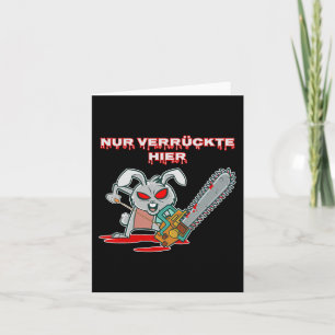 Nur Verrückte Hier Roligt Rabbit with Chainsåg Gif Kort