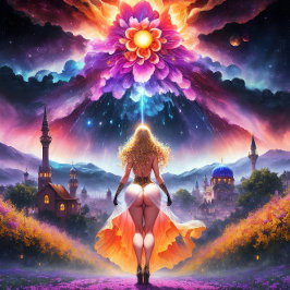 Nura - En färgfull Oasis: Konsten för självupptäck Poster