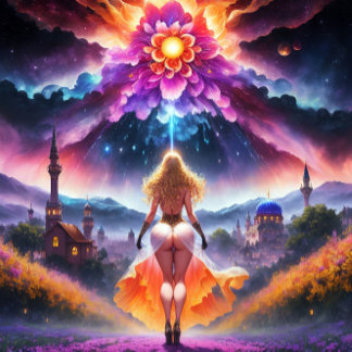 Nura - En färgfull Oasis: Konsten för självupptäck Poster