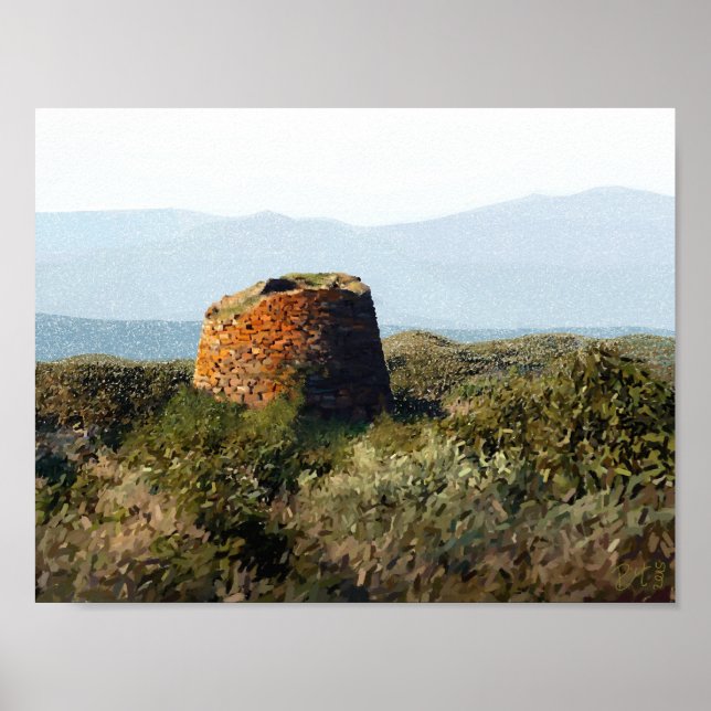 Nuraghe, Sardinien Poster (Framsidan)