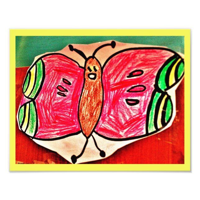 Nurahs Lycklig Butterfly Fototryck (Framsidan)
