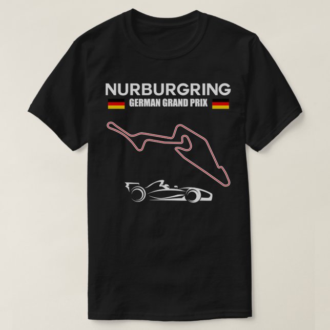 Nurburgring Circuit Formula Tävla German Grand P T Shirt (Design framsida)