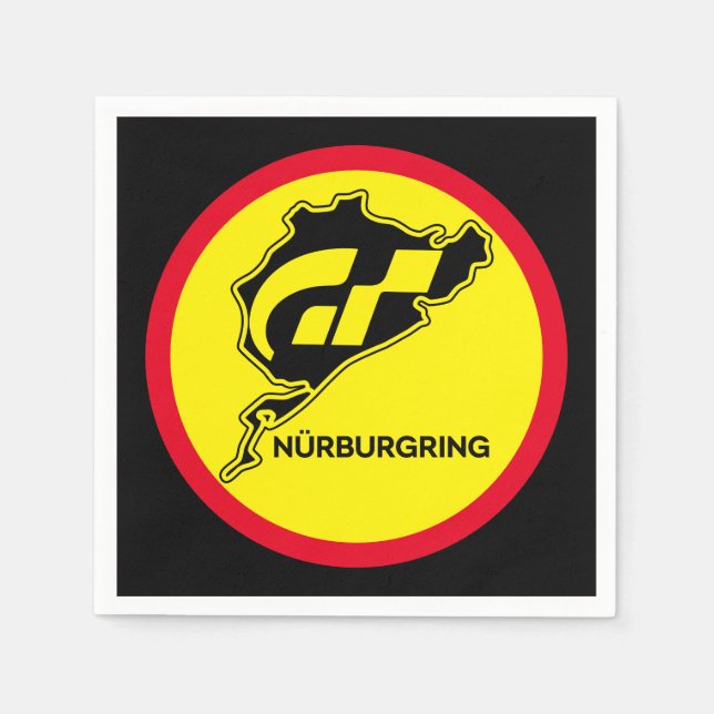 Nurburgring German Flagga Tyskland Gran Turismo GT Pappersservett (Framsidan)