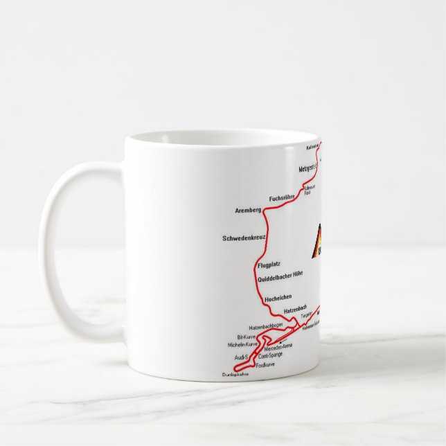 NÜRBURGRING MAP - MUG KAFFEMUGG (Vänster)