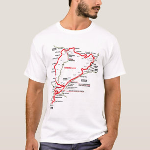 Nürburgring Nordschleife - Tyskland Bana Kartfoto T Shirt