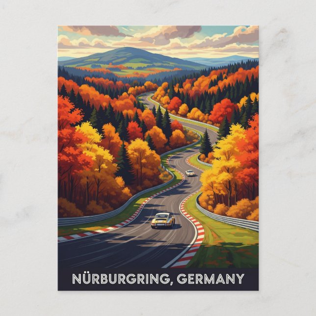 Nürburgring Tyskland Travel Vykort (Framsida)
