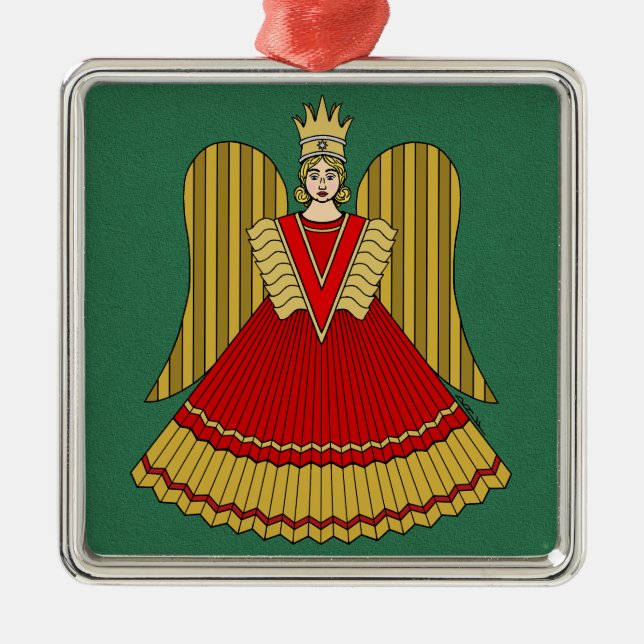 Nuremberg-julangel Julgransprydnad Metall (Framsidan)