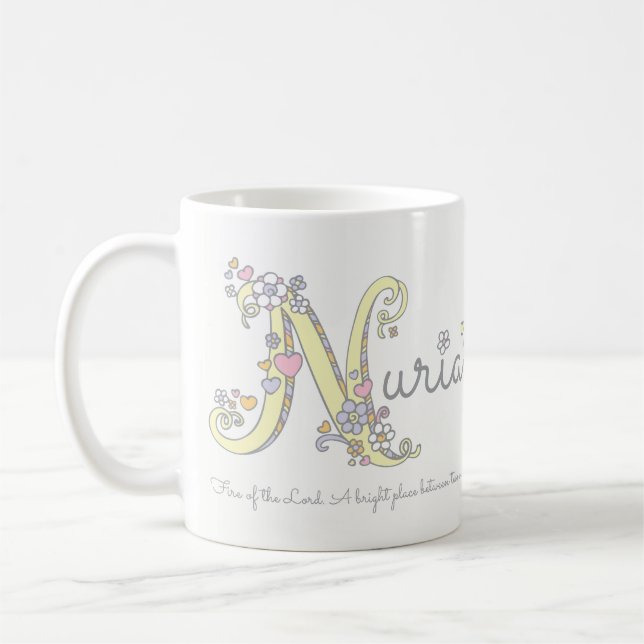 Nuria känd menande dekorativ N monogrammugg Kaffemugg (Vänster)