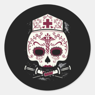 Nurissocker Skull Runt Klistermärke