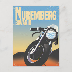Nürnberg, Bavaria Motorcle vintage resor poste Vykort