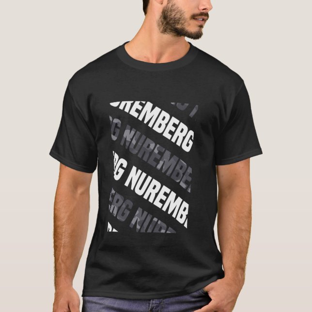 Nürnberg Camo Mönster Grått Camouflage T Shirt (Framsida)