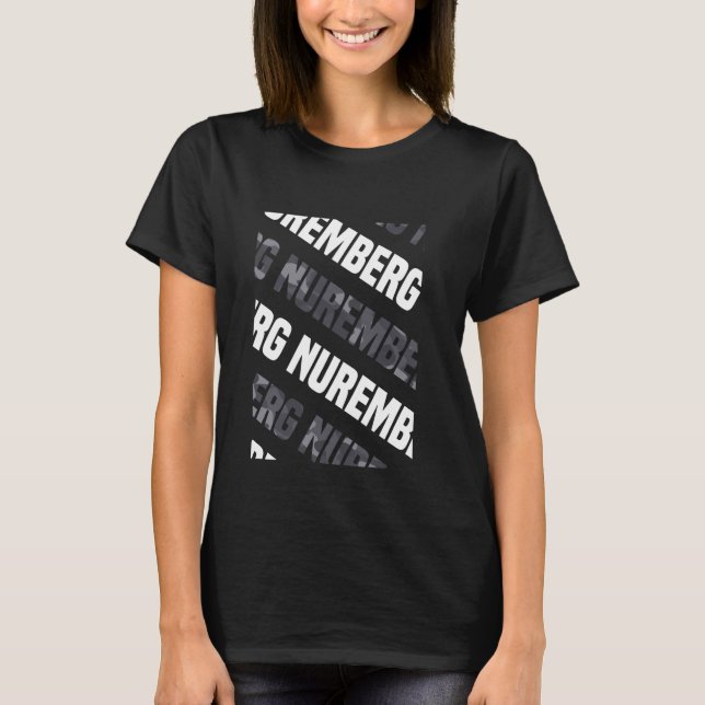 Nürnberg Camo Mönster Grått Camouflage T Shirt (Framsida)