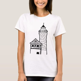 Nürnberg Castle, Tyskland" | Minimalistisk konst T Shirt