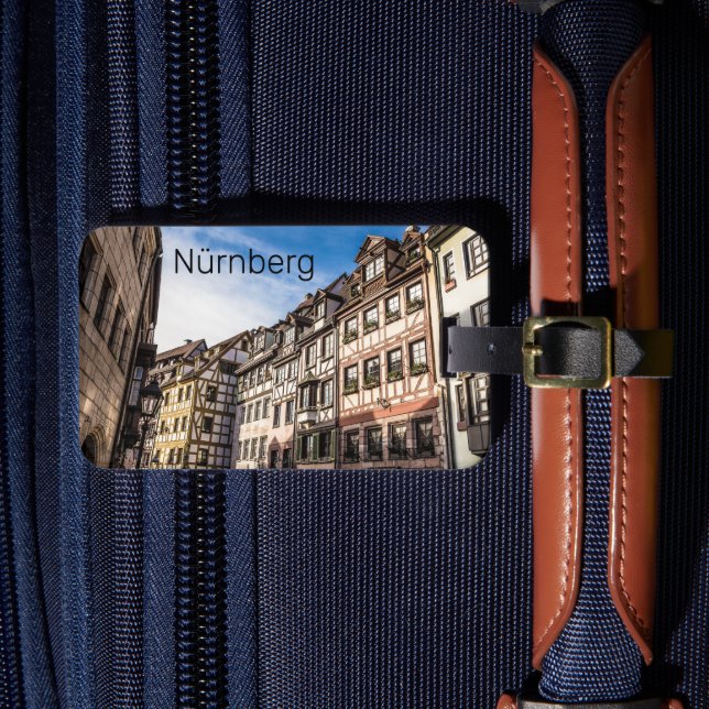Nürnberg Cityscape Bavaria Tyskland Souvenir Bagagebricka (Framsida Insitu 4)