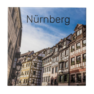 Nürnberg Cityscape Bavaria Tyskland Souvenir Kakelplatta